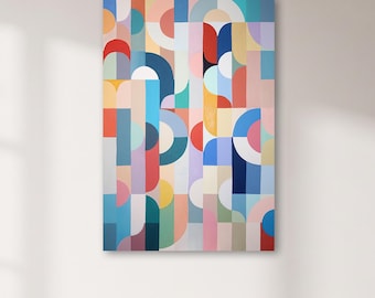 Vivid Art Deco Slides / Acrylic Paint on Canvas / 2026