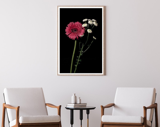 Pink and White Delicate Flowers / Limited Edition Giclée Print