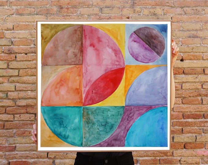 Geometric Stained Glass Window / Watercolour on Paper / 2023