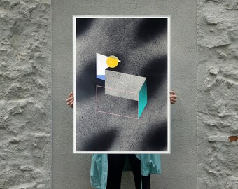 Somewhere II / Mixed Media on Papyrus / 2024