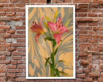 Seventies Psychedelic Flowers / Limited Edition Giclée Print