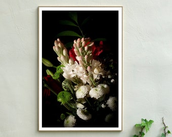 Flowers with Caravaggio Light / Limited Edition Giclée Print