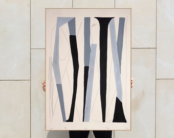 Cryptic Text I / Acrylic Painting on Watercolor Paper / 2024