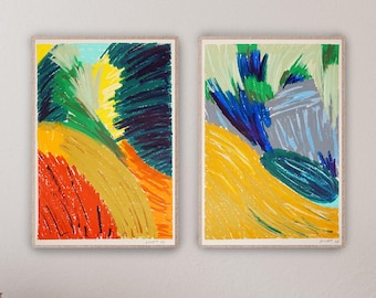 Trail with Path / Gouache Crayon on Watercolor Paper / 2026