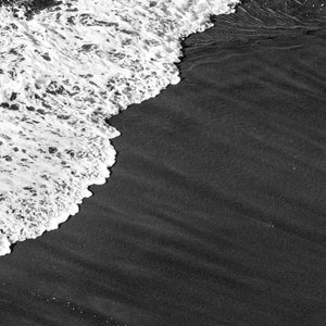 Minimal Extra Large Giclée Print of Deep Black Sandy Shore, Contemporary Black and White Seascape Photograph, Nautical, Zen, Limited Edition image 5