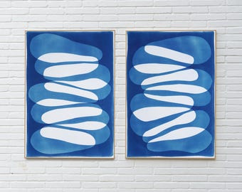Better Together / Unique Monotype-Cyanotype on Watercolor Paper / 2025