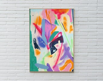 Emotions and Textures / Acrylic Painting and Spray on Watercolor Paper / 2025