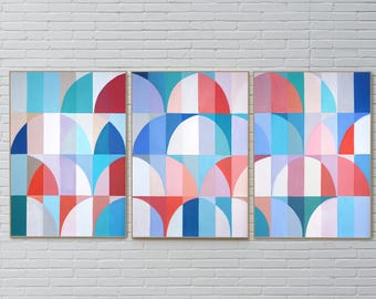 Bauhaus Bright Summer / Acrylic Paint on Watercolor Paper / 2026