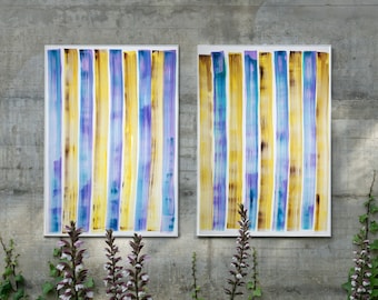 Refreshing Gelato Grid / Acrylic Painting on Paper / 2021