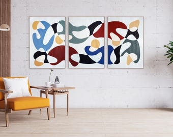 Primary Color Curves / Acrylic Painting on Watercolor Paper / 2025