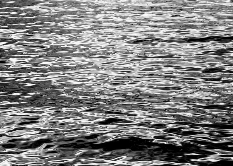 Black and White Limited Edition Giclée Print on Paper of Abstract Ripples under Moonlight, Minimal Seascape, Feng Shui Photo, Sugimoto Style image 7