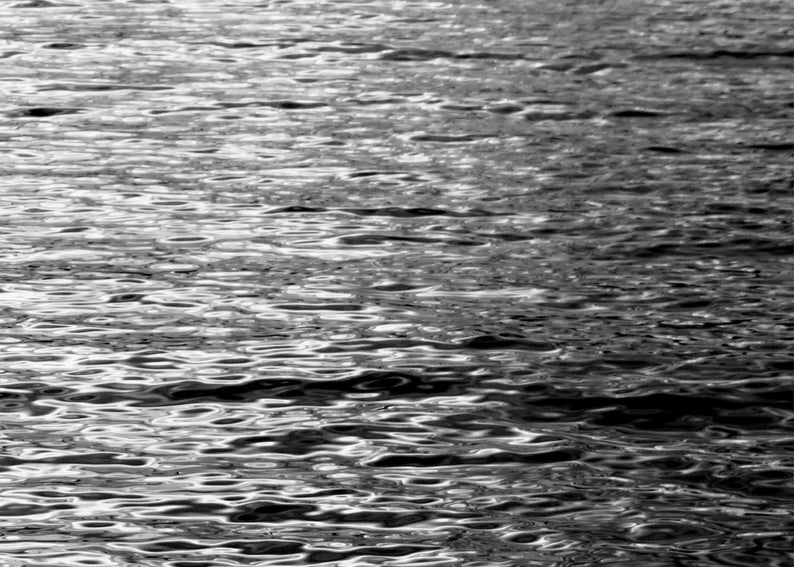 Black and White Limited Edition Giclée Print on Paper of Abstract Ripples under Moonlight, Minimal Seascape, Feng Shui Photo, Sugimoto Style image 8