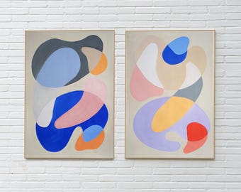 Two Dancers / Acrylic Painting on Watercolor Paper / 2025