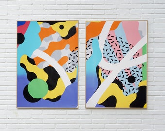 Abstract Shapes Updated #9 / Mixed Media on Watercolor Paper / 2024