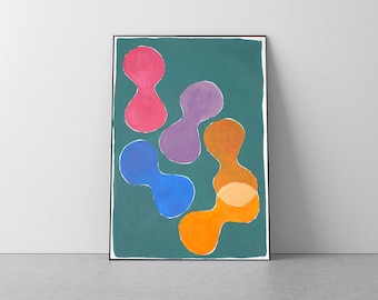 Pools of Colors II / Acrylic Painting on Watercolor Paper / 2022