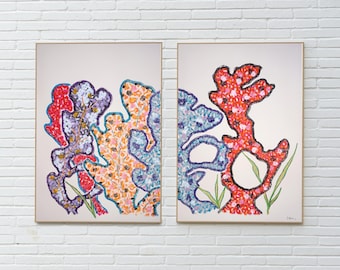 Coral Architecture / Gouache Crayon on Watercolor Paper / 2026