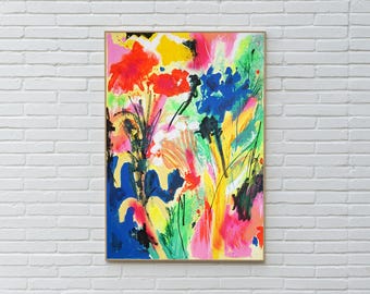 Wild Instant / Acrylic Painting and Oil Crayon on Watercolor Paper / 2025