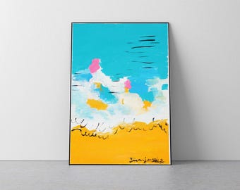 Bright Spots on The Rock / Acrylic Painting on Watercolor Paper / 2025