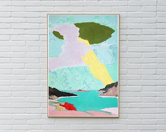 Light's Silent Discourse / Acrylic Painting and Oil Crayon on Watercolor Paper / 2025