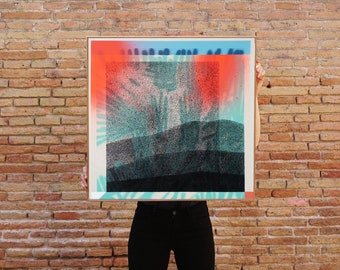 Found Space V / Mixed Media on Papyrus / 2024