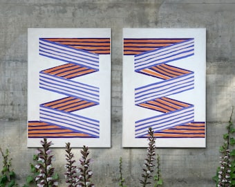 Purple Ribbon / Acrylic Painting on Watercolor Paper / 2026