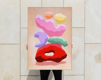 Pop Rocks / Acrylic Painting on Watercolor Paper / 2024