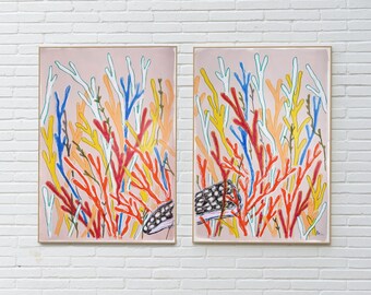 Hidden Shell / Acrylic Painting and Gouache Crayon on Watercolor Paper / 2025