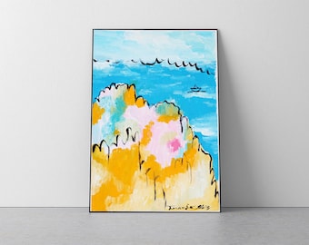 Mediterranean / Acrylic Painting on Watercolor Paper / 2025