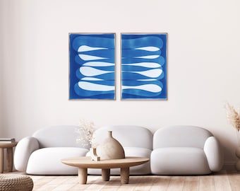 Seven Seas / Handmade Monotype Cyanotype on Watercolor Paper / 2025