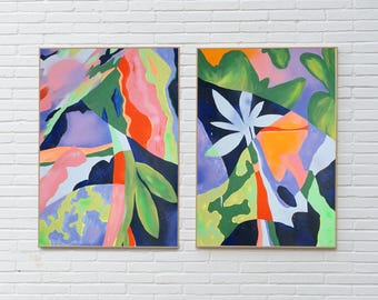 Deep Moss / Acrylic Painting and Oil Crayon on Watercolor Paper / 2025