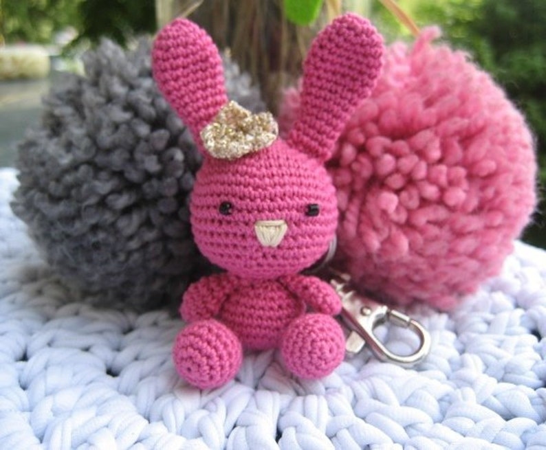 Bunny Keychain Rabbit Keychain Amigurumi Bunny Easter Bunny | Etsy