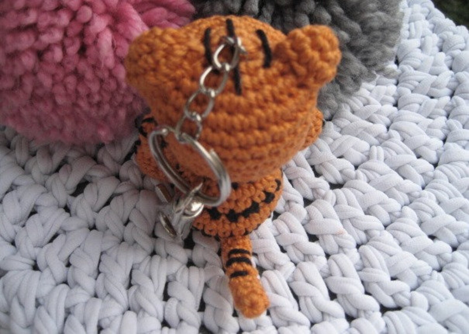 Amigurumi Tiger Keychain, Keychain Tiger, Crochet Plush Tiger, Cute