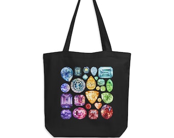 Gemstone Illustrated - Crystal Tote bag - Gem Lover Bag