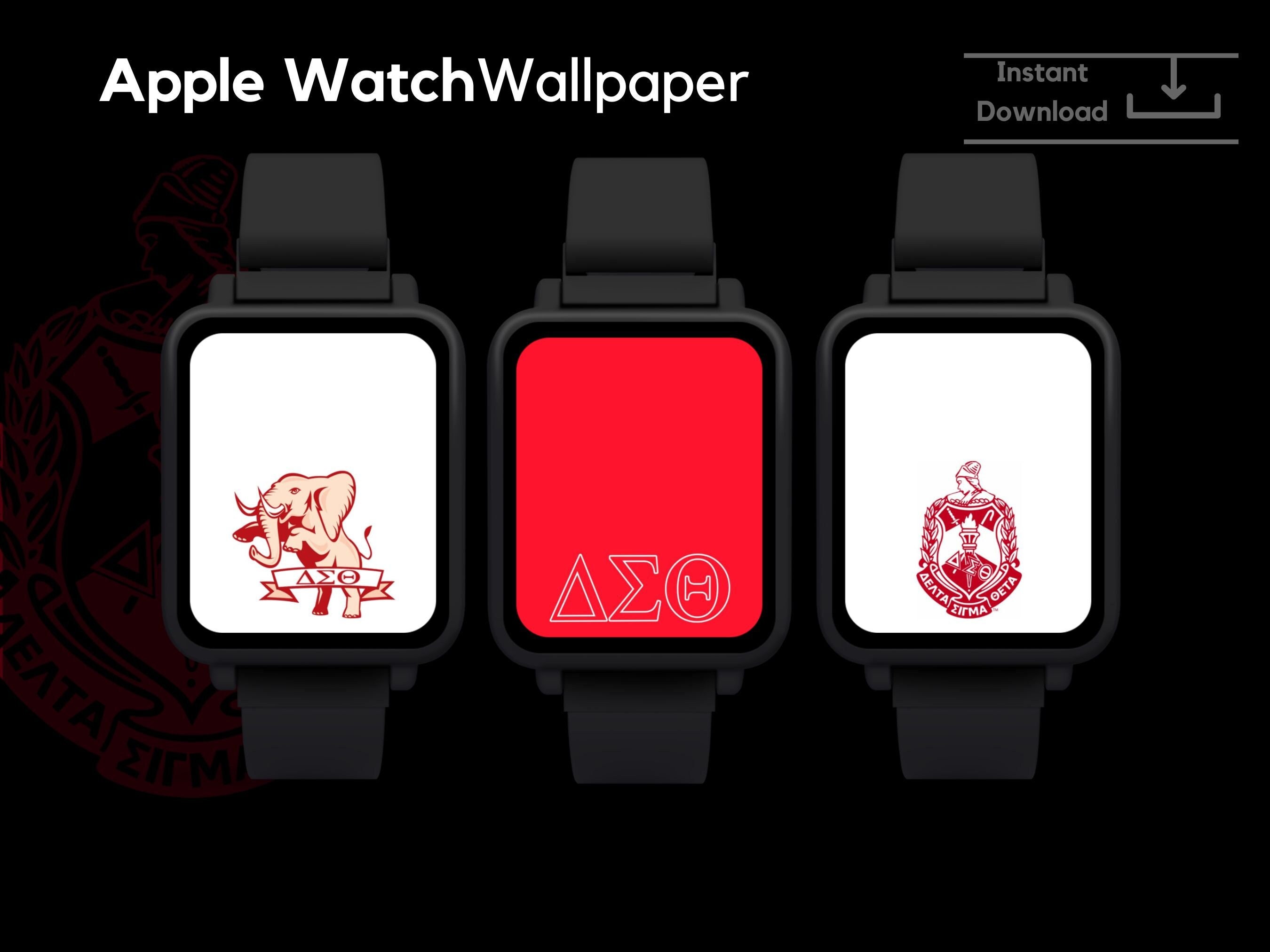 Delta Sigma Theta Sorority, Inc. Apple Watch Wallpaper Background | Digital Download | Smart watch background