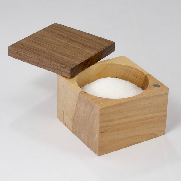 Wood salt cellar Salt pig Salt box Salt shaker.