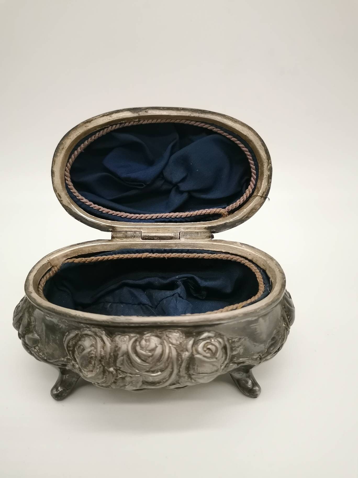 ヴィクトリアン様式アールヌーヴォー ピューター宝石箱 ジュエリーケース/K278 ヴィクトリアン様式アールヌーヴォー ピューター宝石箱 ジュエリー