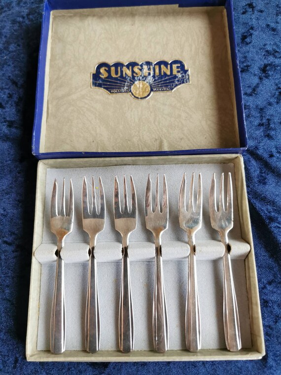 Vintage Pastry Forks Brocante Gero Forks Boxed Set of 6 Etsy