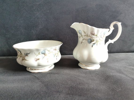 Royal Albert BRIGADOON Creamer and Sugar Set, Large Size - Etsy