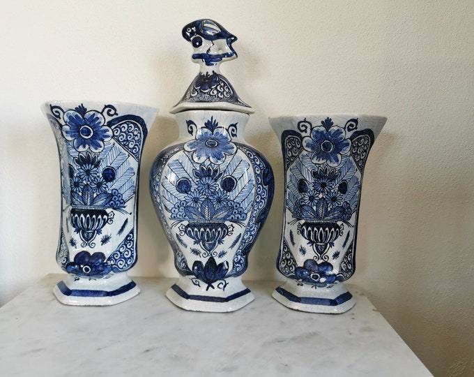 Original Delftware, Antique Blue Delft, Delfts Blauw Set, Blue