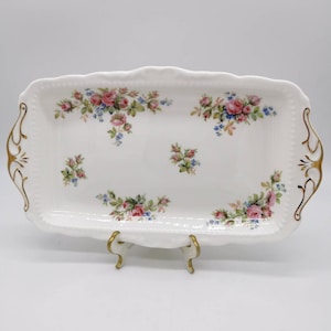 Vintage Royal Albert Moss Rose Rectangular Sandwich Platter