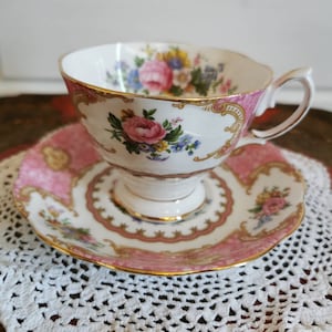 Royal Albert Lady Carlyle LARGE teacup and saucer, Gift for her