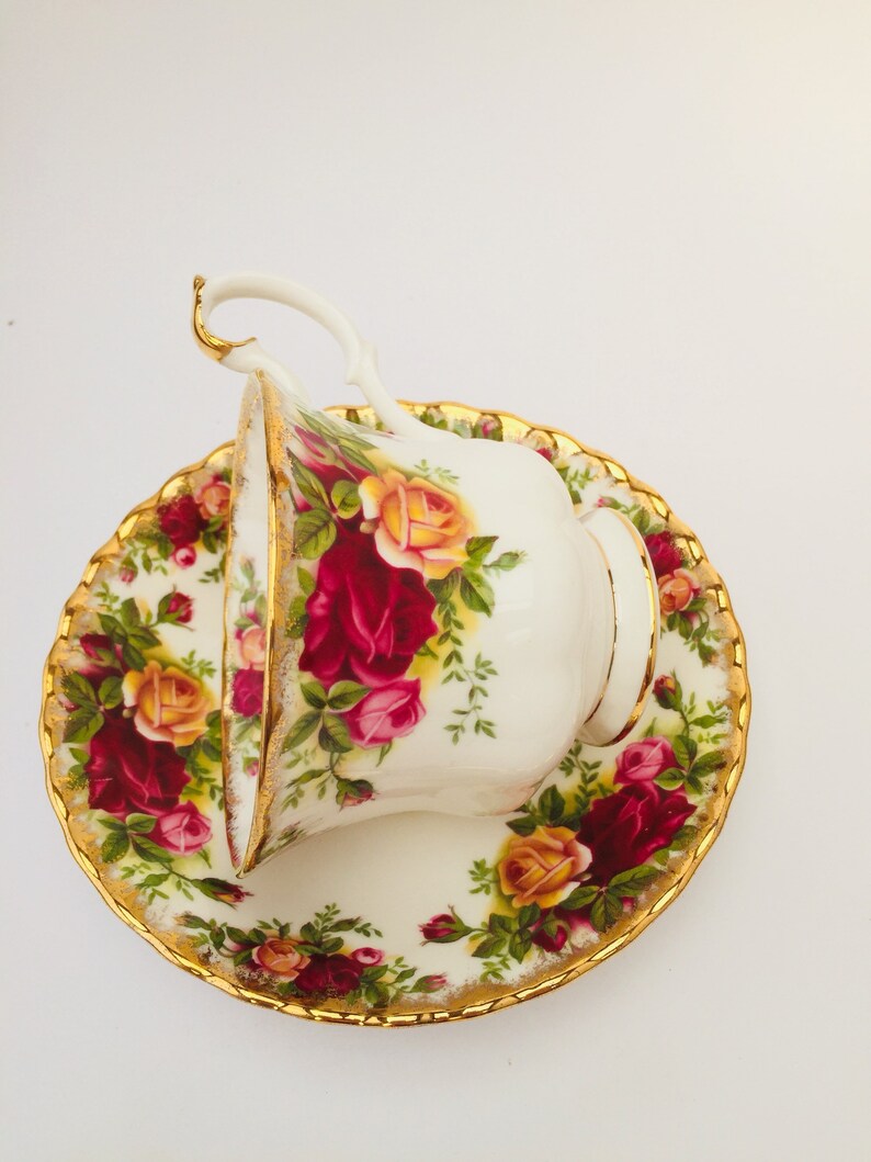 Royal Albert Old Country Roses TEACUP and saucer Small size Etsy