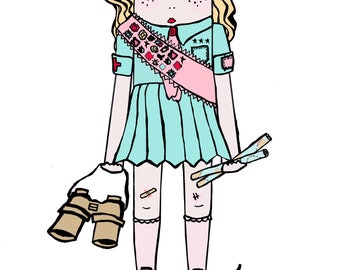 girl scout illustration