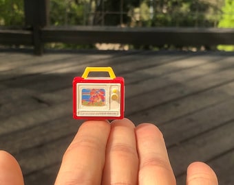 Miniature Vintage Dollhouse TV OOAK 1:12, Miniature Doll Toy