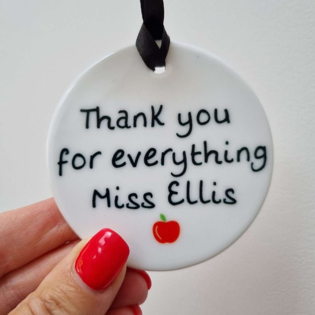 Thank You Teacher Gift, Personalised Teacher Gift, End of Year Gift ...