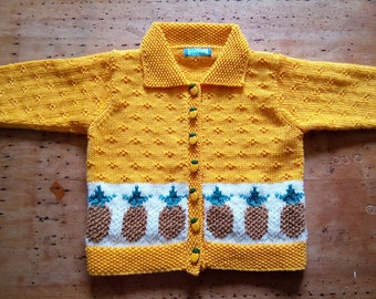 Ananas Strickjacke