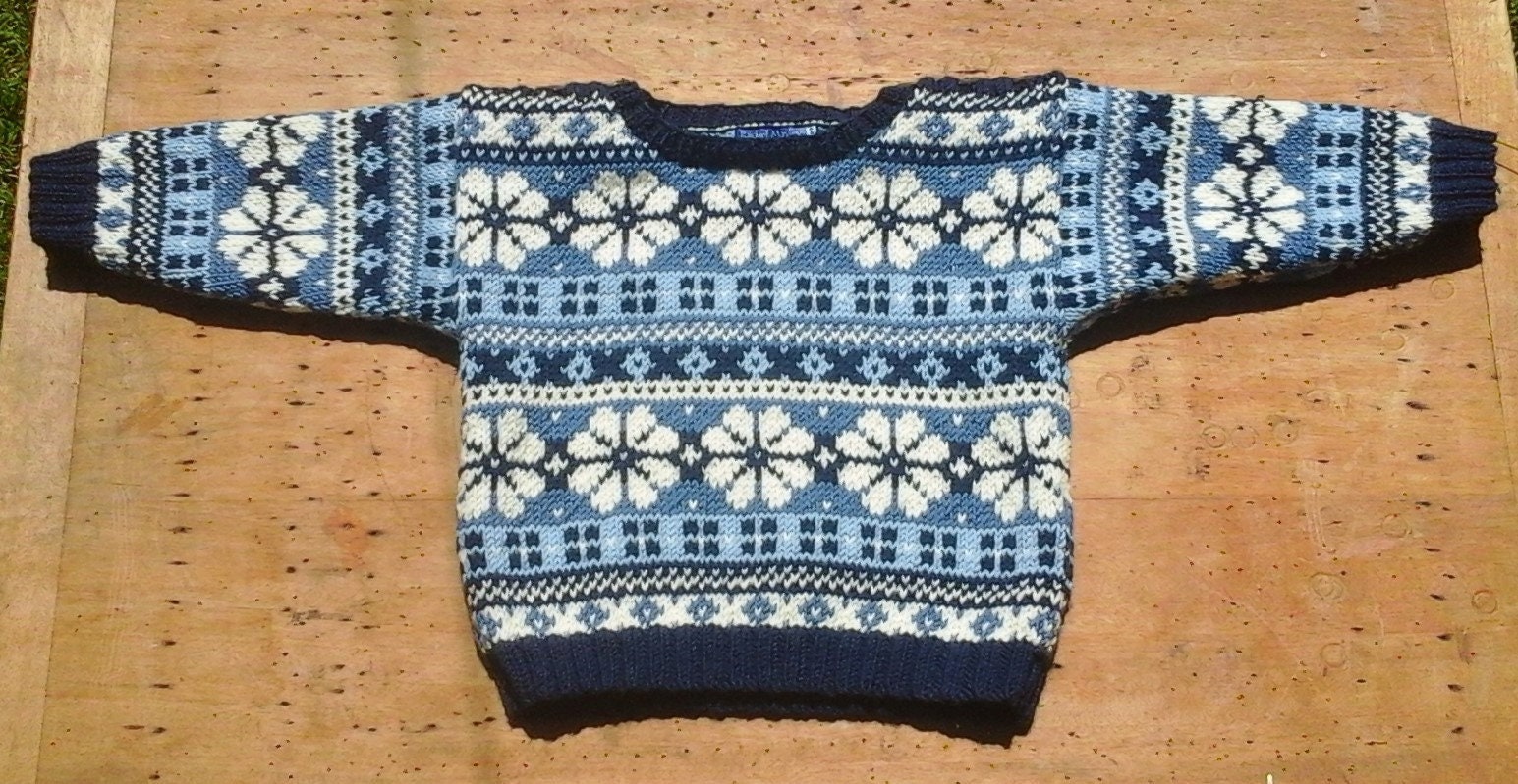 Traditional Fair Isle Baby Jumper - Etsy UK