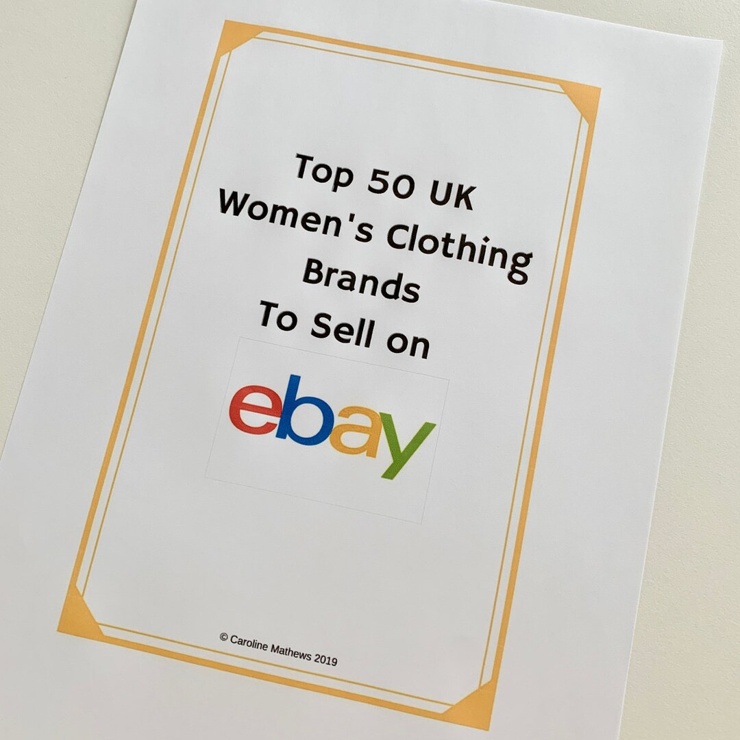 Top 50 UK Women's Clothing Brands to Sell on Ebay Etsy UK