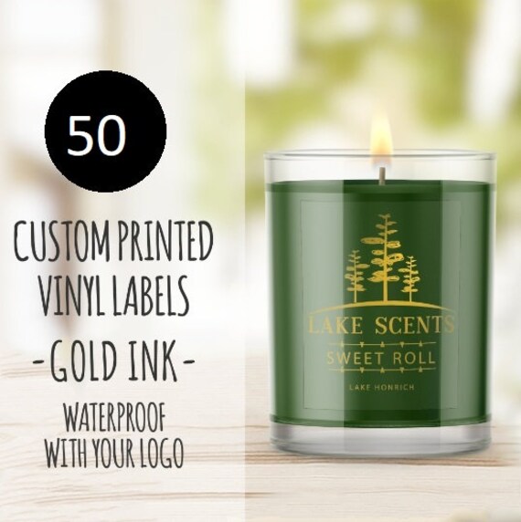 50 Rectangle Gold Ink on Clear Labels Product Labels Clear Etsy