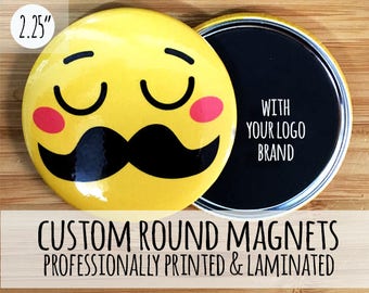 Custom 2.25" Round Magnets, Personalized Logo Magnets